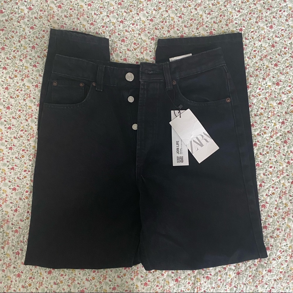 Zara High-Rise Straight Jeans